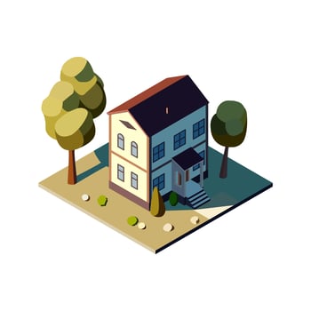 Isometric house vector