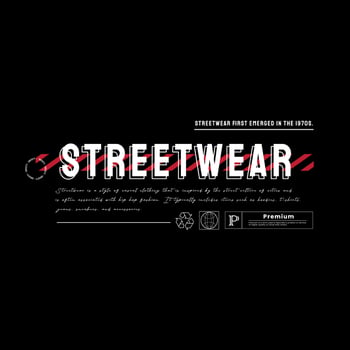 Urban streetwear design for printed t-shirts, jackets, sweaters and more. Text slogan typography vector