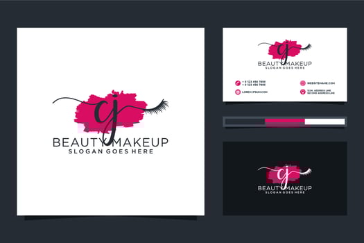 Initial CJ Feminine logo collections and business card templat Premium Vector