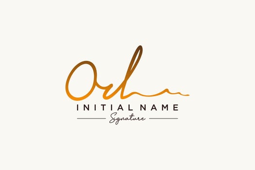 Initial OD signature logo template vector. Hand drawn Calligraphy lettering Vector illustration.