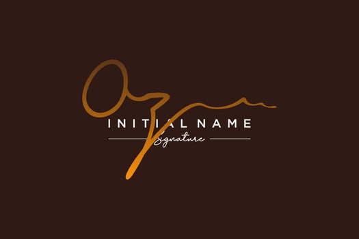Initial OZ signature logo template vector. Hand drawn Calligraphy lettering Vector illustration.