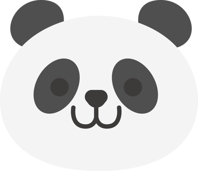 Panda face, animal face cute emojis, stickers, emoticons. png