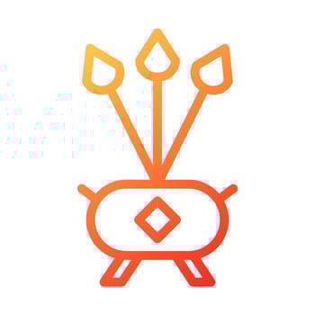 candle duocolor red style illustration vector icon chinese new year perfect.