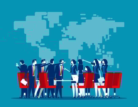 Economic trade war. Concept business finance and economy vector illustration. Tariff and  Industry, Global logistics