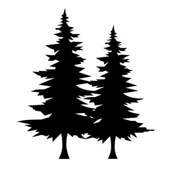 Fir tree illustration template  christmas. Stock vector
