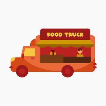 food truck clip art vector illustration for design decorations. business theme illustration.