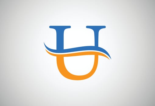 Letter U logo design template, Vector illustration
