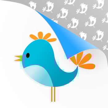 Small dark blue bird on a white background. A vector illustration