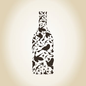 Abstraction on the theme of birds vector