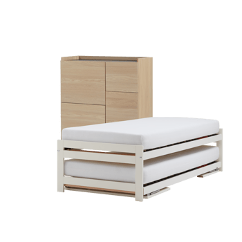 bed with white mattress with cut out isolated on background transparent png