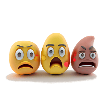 3d faces with emotions png