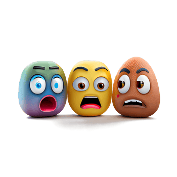3d faces with emotions png
