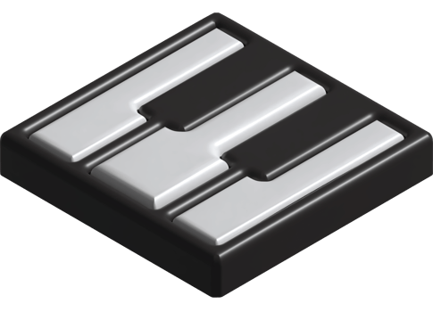 3d illustration of piano png