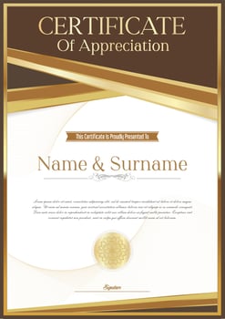 Certificate or diploma retro design template vector illustration