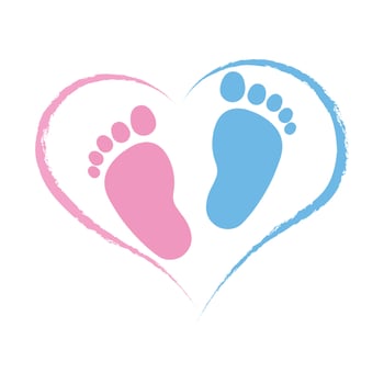 Baby foot print vector
