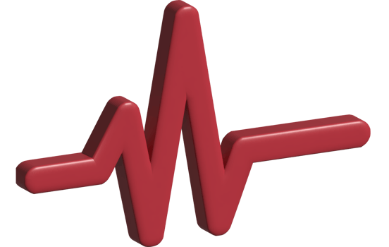 3d illustration of heart rate png