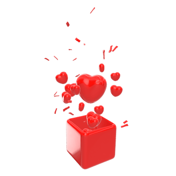 3d Heart valentine love png
