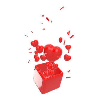 3d Heart valentine love png
