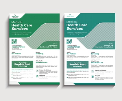 Medical Flyer Template Design vector