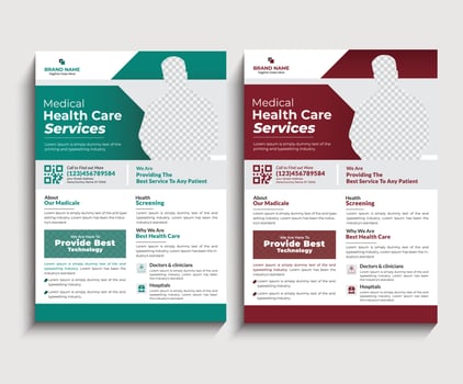 Medical Flyer Template Design vector