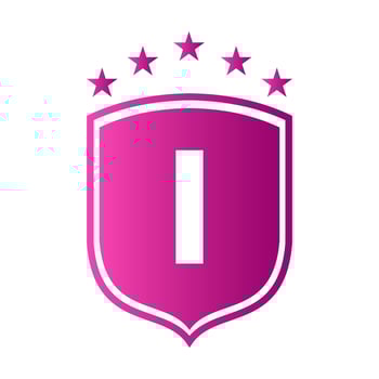 Letter I Shield Logo Security Protection Symbol Sign Design vector
