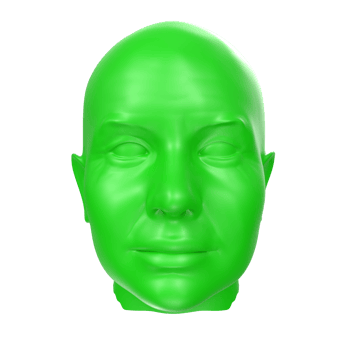 3D Rendering Of Human Bust png