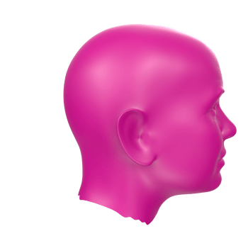 3D Rendering Of Human Bust png