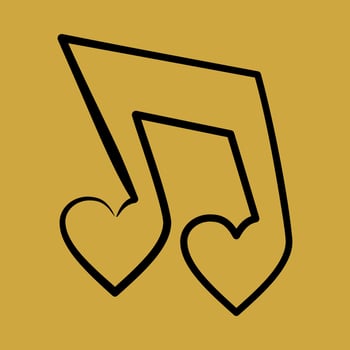 Icon love song. Valentine day celebration elements. Icons in hand drawn style. Good for prints, posters, logo, party decoration, greeting card, etc. vector