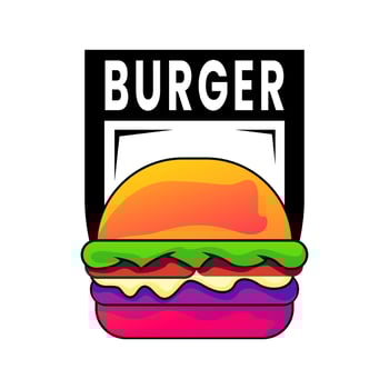 burger logo   design vector