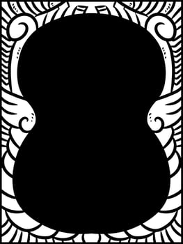 vector illustration of black and white frame background