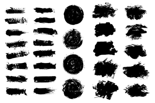 Vector set grunge brush stroke text boxes. Grunge brush design element.