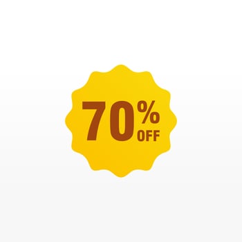 70 discount, Sales Vector badges for Labels, , Stickers, Banners, Tags, Web Stickers, New offer. Discount origami sign banner.