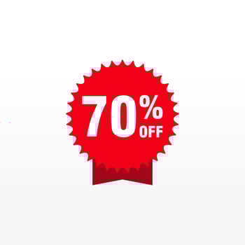 70 discount, Sales Vector badges for Labels, , Stickers, Banners, Tags, Web Stickers, New offer. Discount origami sign banner.