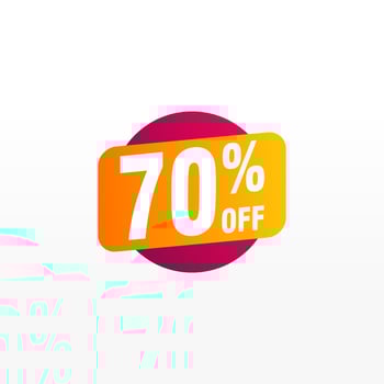 70 discount, Sales Vector badges for Labels, , Stickers, Banners, Tags, Web Stickers, New offer. Discount origami sign banner.