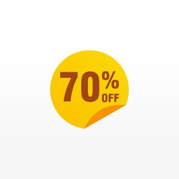 70 discount, Sales Vector badges for Labels, , Stickers, Banners, Tags, Web Stickers, New offer. Discount origami sign banner.