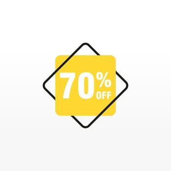 70 discount, Sales Vector badges for Labels, , Stickers, Banners, Tags, Web Stickers, New offer. Discount origami sign banner.