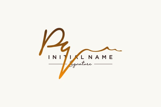 Initial PQ signature logo template vector. Hand drawn Calligraphy lettering Vector illustration.