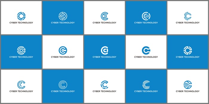 security logo technology for your company, cyber logo for security data vector