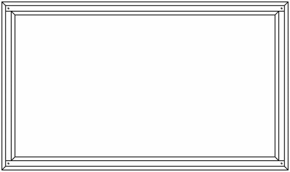 outline wooden frame with copy space for your text or design vector