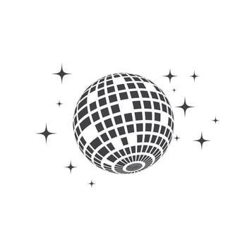 Disco ball vector icon illustration
