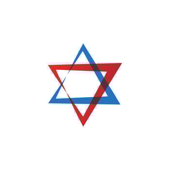 Star David template vector icon