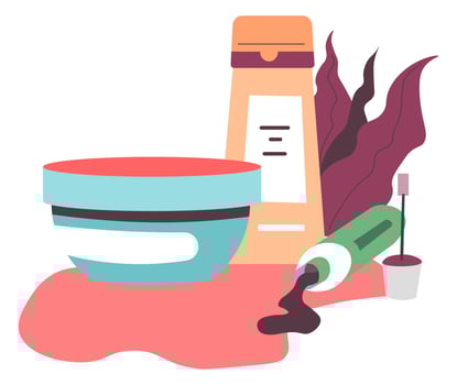 Cosmetics products for eyelashes and eyebrows vector