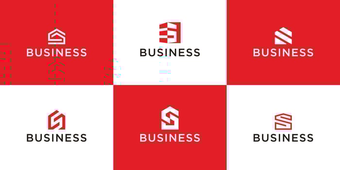 abstract house and initials letter s with line art style logo design, symbol icon vector