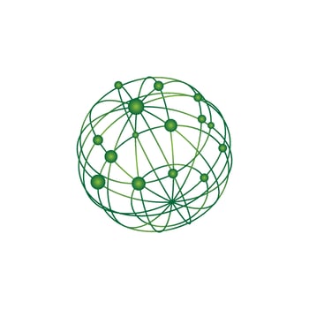 Wire World Logo Template vector