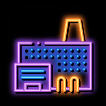 Industry Factory Metallurgical neon glow icon illustration vector