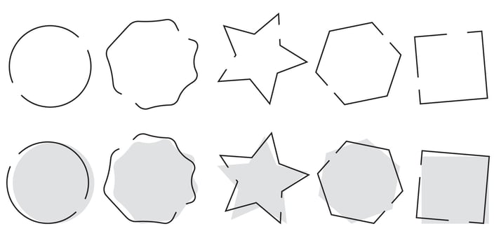 Set of hand drawn frames vector