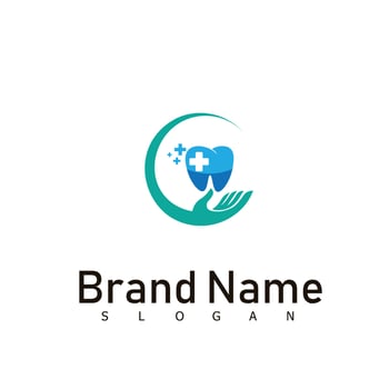 dentist health logo care design symbol vector