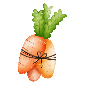 Watercolor Cute Easter Carrot, Easter Elements png