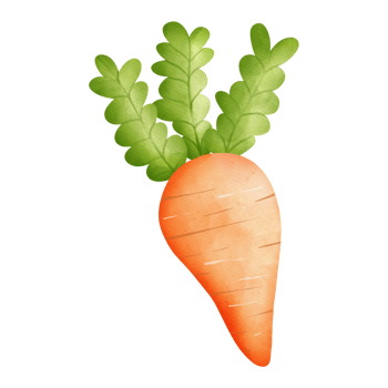 Watercolor Cute Easter Carrot, Easter Elements png