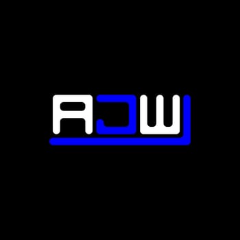 AJW letter logo creative design with vector graphic, AJW simple and modern logo.